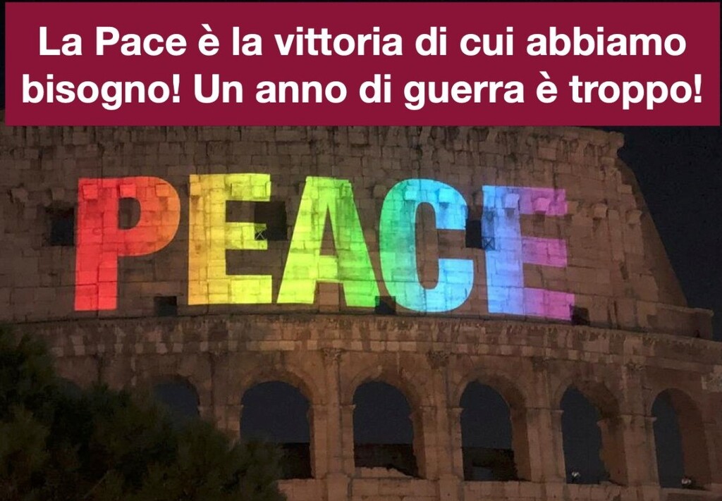 Ad un anno dall'inizio della guerra in Ucraina, Manifestazioni e Fiaccolate per la pace a Roma e in altre città d'Italia e d'Europa